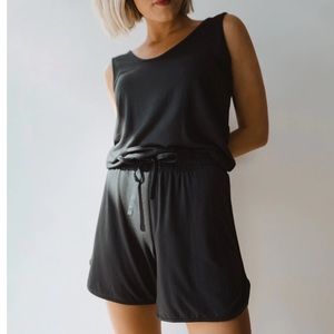 Albion Serenity Tank Romper in Black